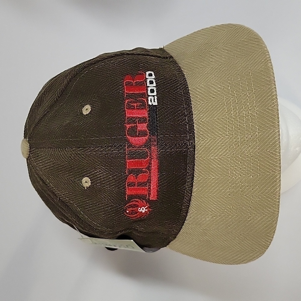 NWT Vintage Ruger 2000 Ballcap, Brown/Tan, Adjustable Strap with Metal Grip